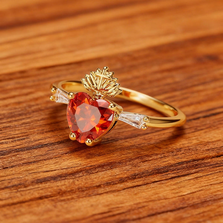 Sacred Heart Crystal Ring: A Symbol of Christ’s Unconditional Love