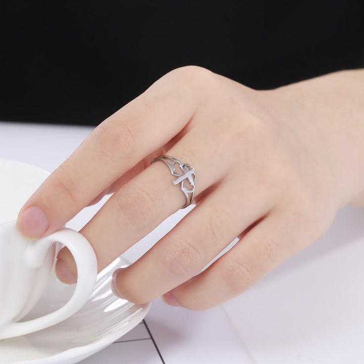 Cross & Heart Cutout Ring: A Symbol of Christ’s Love & Faithful Devotion