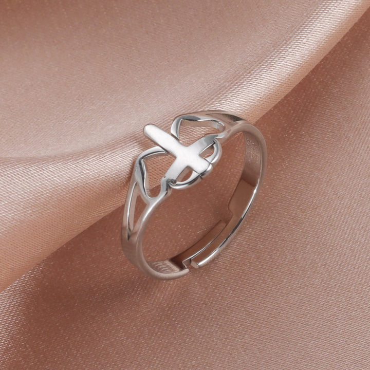 Cross & Heart Cutout Ring: A Symbol of Christ’s Love & Faithful Devotion
