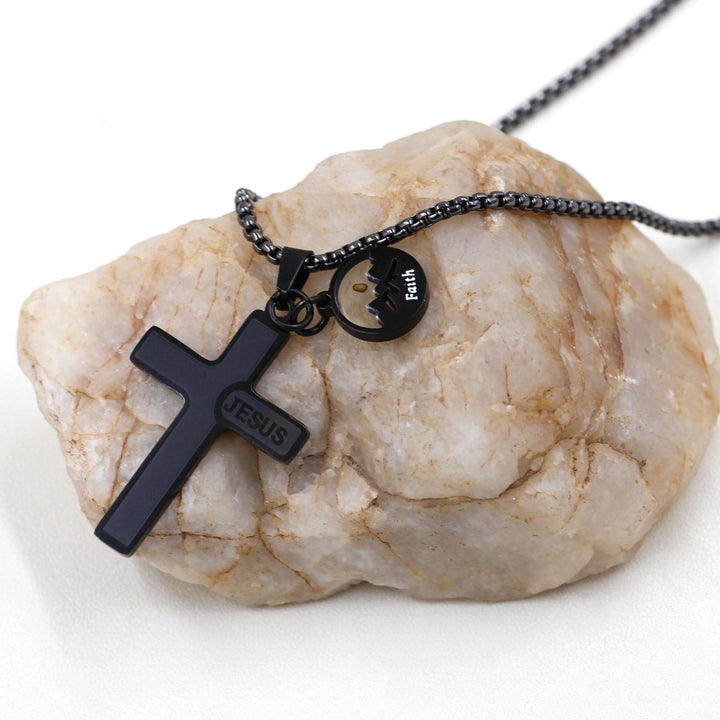 Jesus Engraved Mustard Seed Cross Necklace: A Symbol of Christ’s Love & Faith’s Power