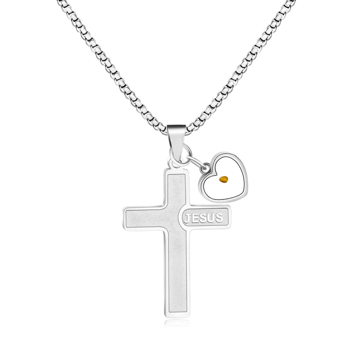 Jesus Engraved Mustard Seed Cross Necklace: A Symbol of Christ’s Love & Faith’s Power