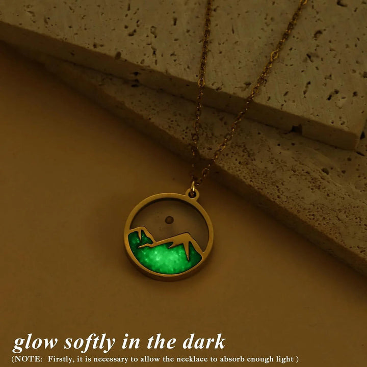 Glow-in-the-Dark Mustard Seed Mountain Necklace: A Symbol of Faith’s Light in Darkness