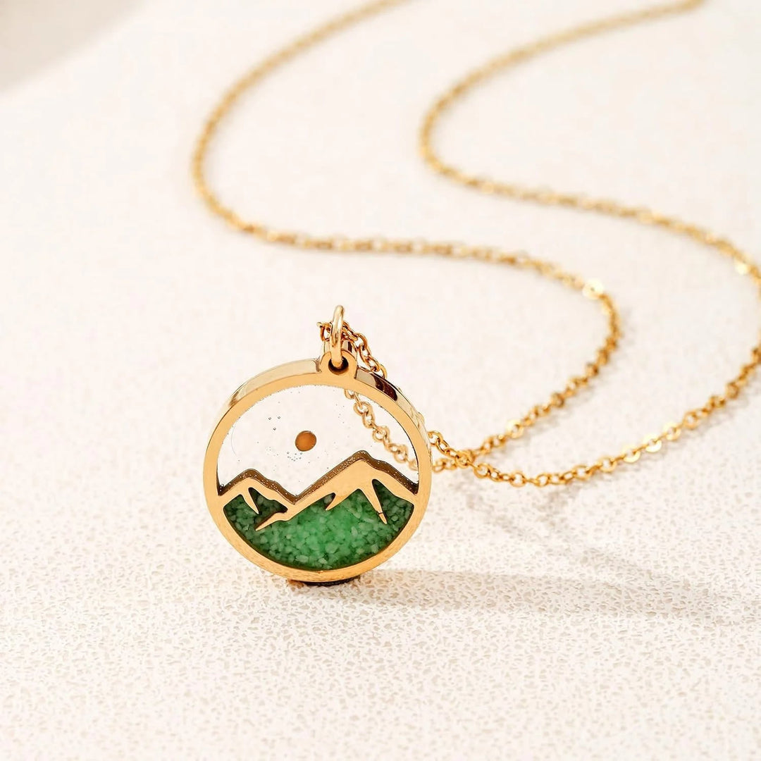 Glow-in-the-Dark Mustard Seed Mountain Necklace: A Symbol of Faith’s Light in Darkness