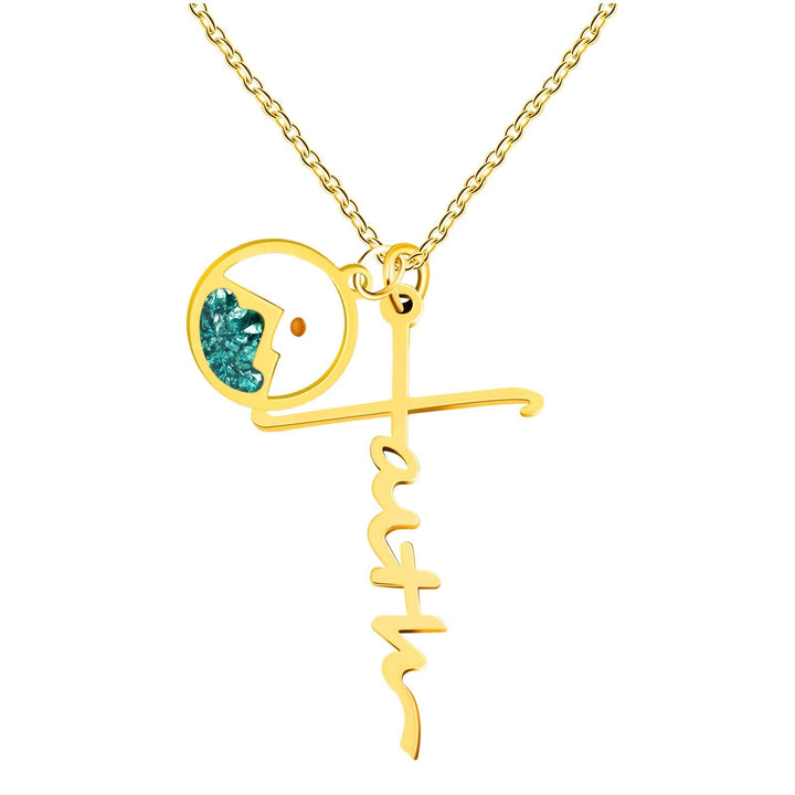 Faith Script Cross Mustard Seed Necklace: A Symbol of Mountain-Moving Belief