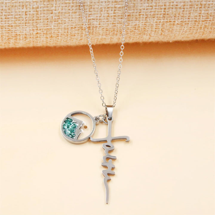 Faith Script Cross Mustard Seed Necklace: A Symbol of Mountain-Moving Belief