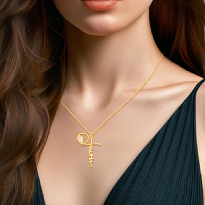 Faith Script Cross Mustard Seed Necklace: A Symbol of Mountain-Moving Belief