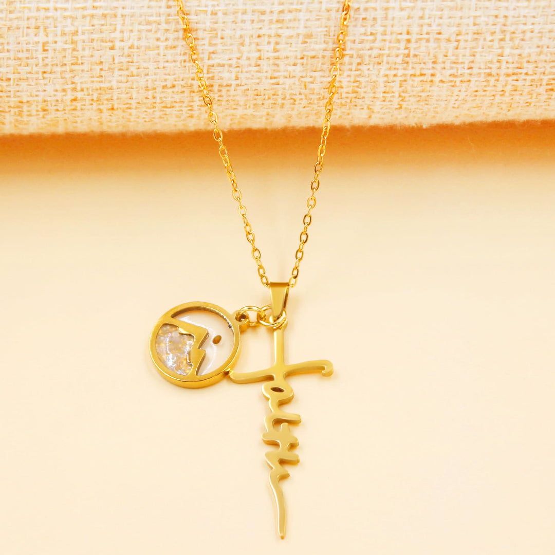 Faith Script Cross Mustard Seed Necklace: A Symbol of Mountain-Moving Belief