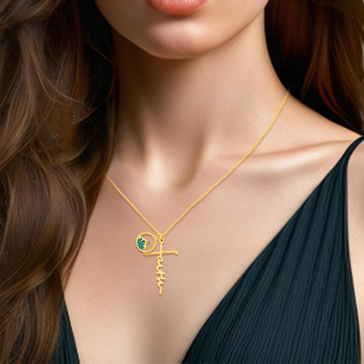Faith Script Cross Mustard Seed Necklace: A Symbol of Mountain-Moving Belief
