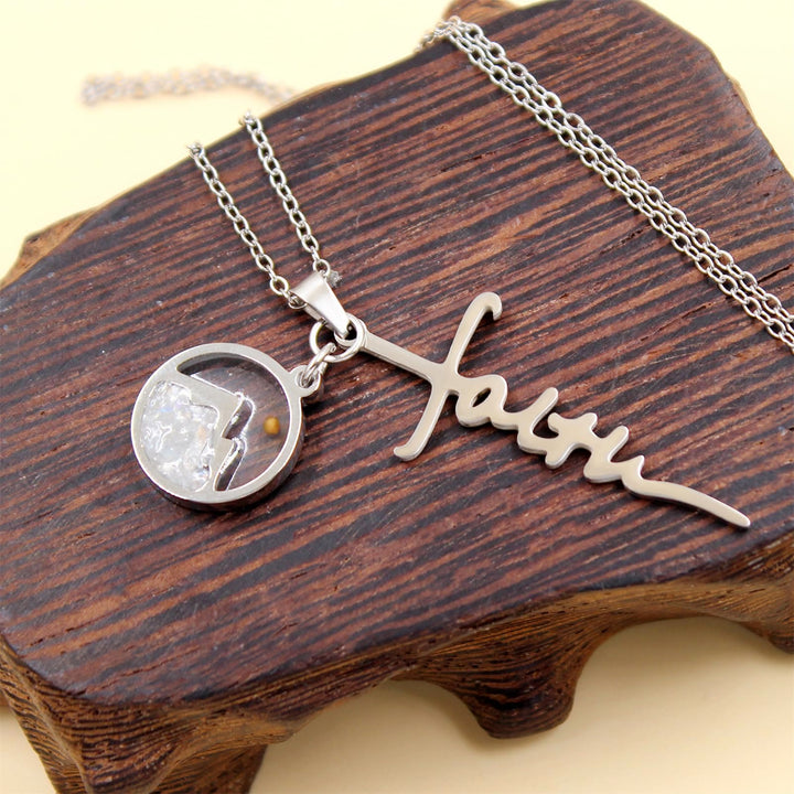 Faith Script Cross Mustard Seed Necklace: A Symbol of Mountain-Moving Belief