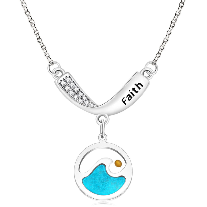 Faith Engraved Wave Mustard Seed Necklace: A Symbol of Calm Amid Life’s Storms