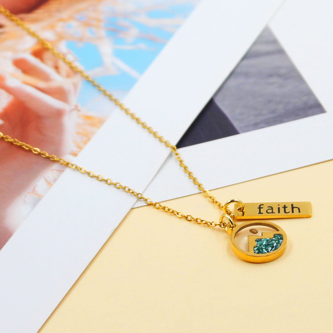 Faith Tag & Mustard Seed Mountain Necklace: A Symbol of Mountain-Moving Belief