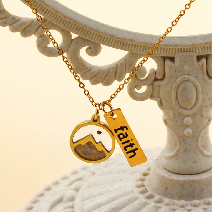 Faith Tag & Mustard Seed Mountain Necklace: A Symbol of Mountain-Moving Belief