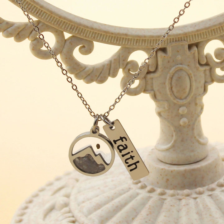Faith Tag & Mustard Seed Mountain Necklace: A Symbol of Mountain-Moving Belief