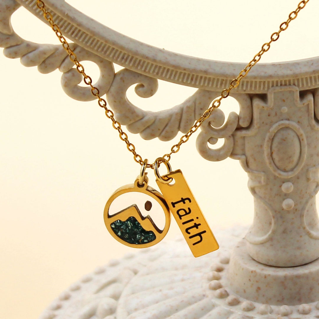 Faith Tag & Mustard Seed Mountain Necklace: A Symbol of Mountain-Moving Belief