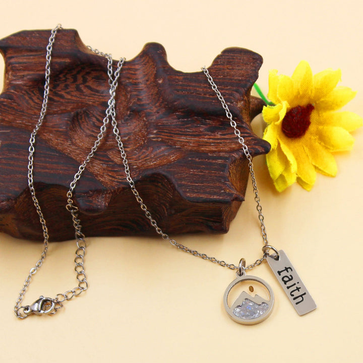 Faith Tag & Mustard Seed Mountain Necklace: A Symbol of Mountain-Moving Belief