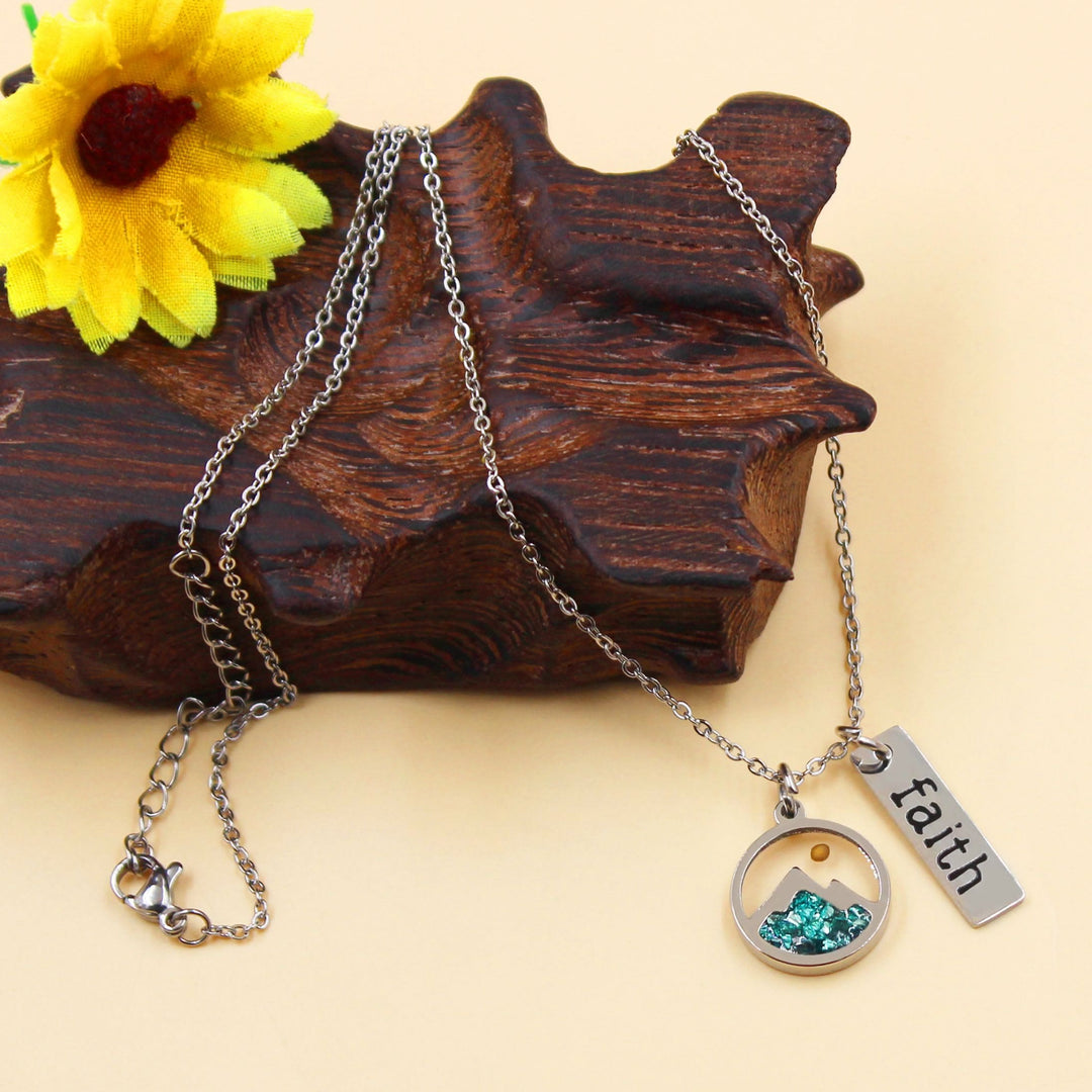 Faith Tag & Mustard Seed Mountain Necklace: A Symbol of Mountain-Moving Belief