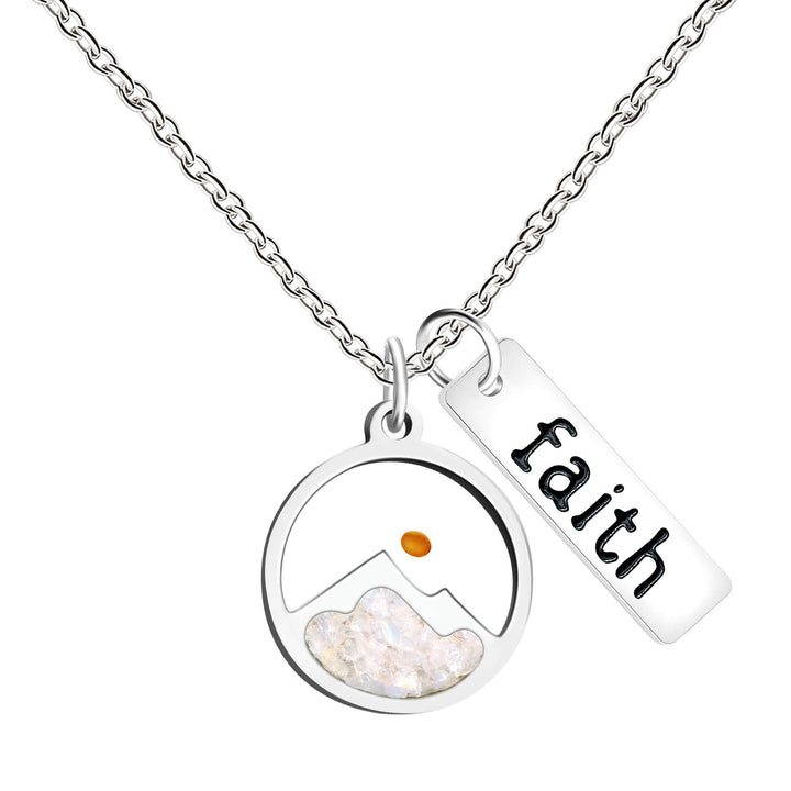 Faith Tag & Mustard Seed Mountain Necklace: A Symbol of Mountain-Moving Belief