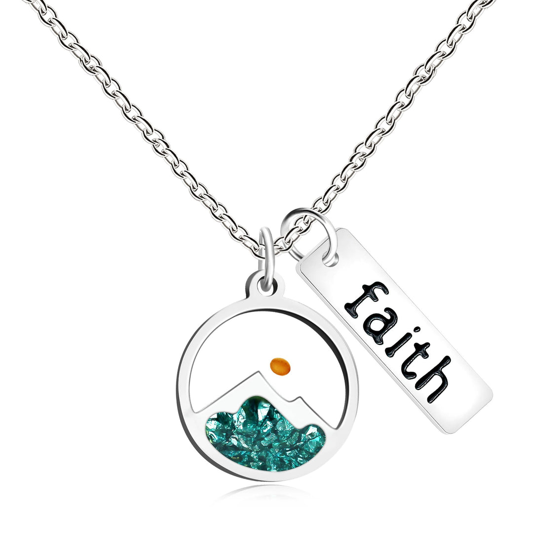 Faith Tag & Mustard Seed Mountain Necklace: A Symbol of Mountain-Moving Belief