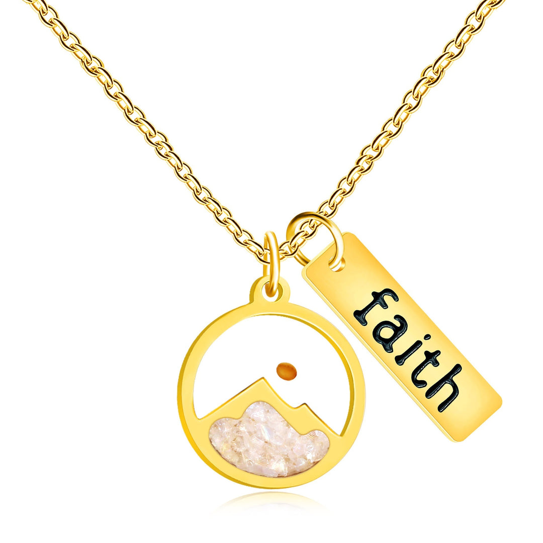Faith Tag & Mustard Seed Mountain Necklace: A Symbol of Mountain-Moving Belief