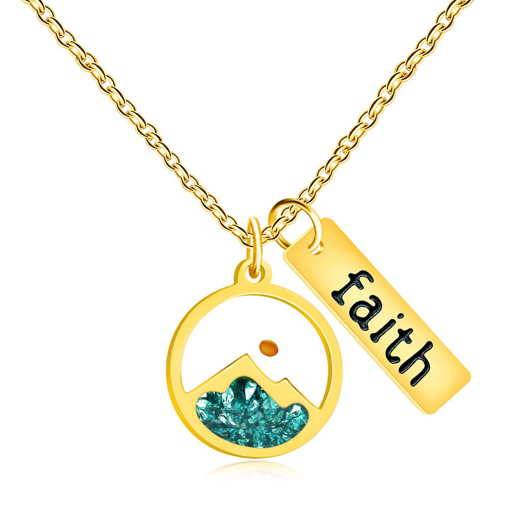 Faith Tag & Mustard Seed Mountain Necklace: A Symbol of Mountain-Moving Belief