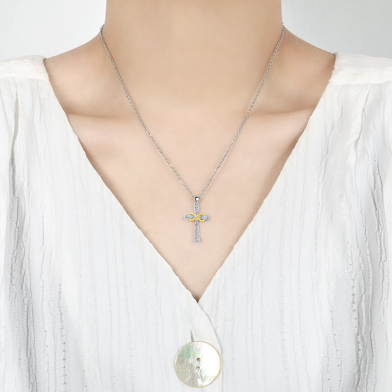 Infinity Cross Zircon Necklace: A Symbol of Christ’s Everlasting Love