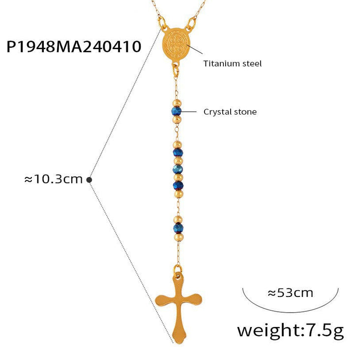 Wearable Rosary Beaded Necklace Collection: Gold-Tone Metal for Daily Spiritual Connection