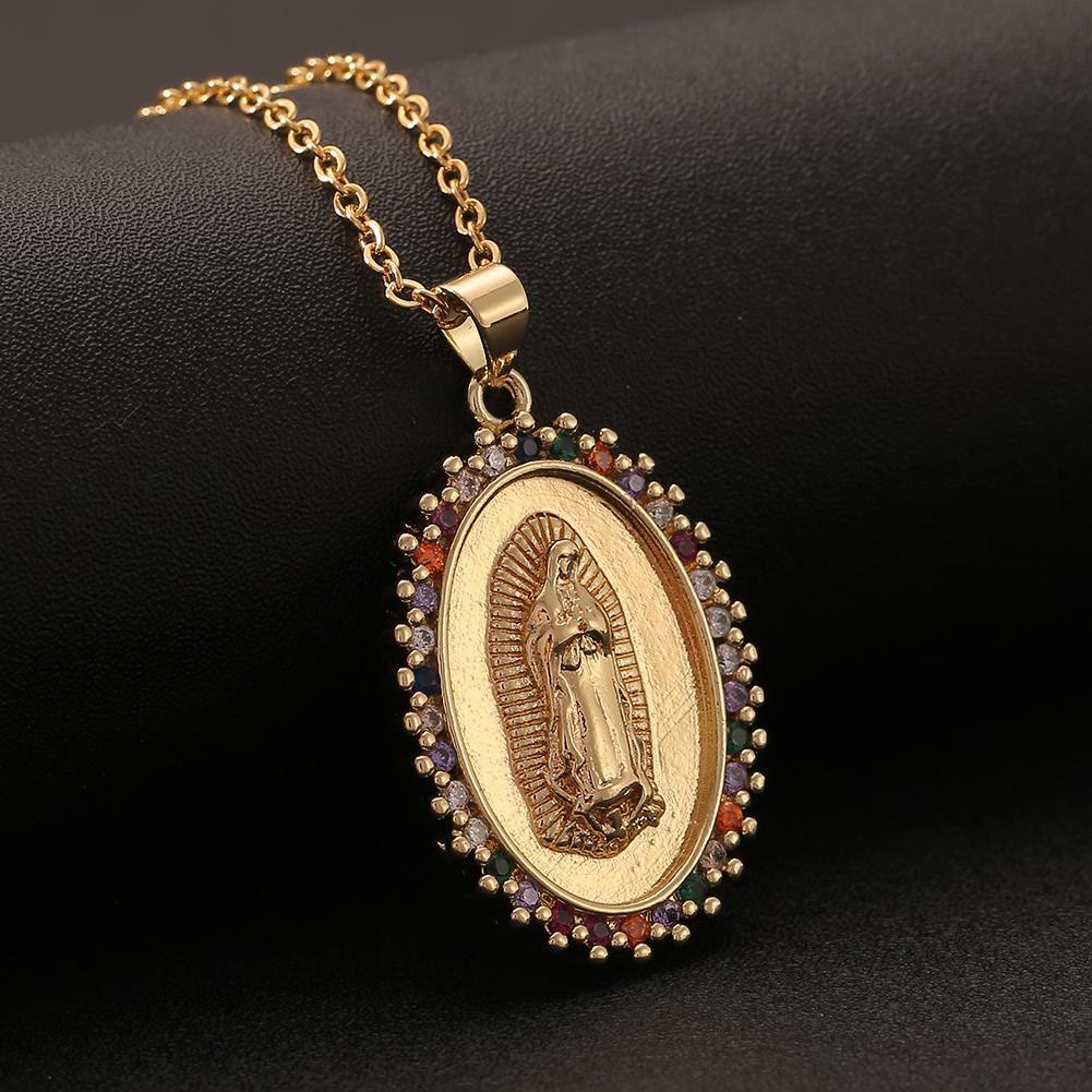 Three-Style Our Lady Zircon Pendant Necklace: A Symbol of Mary’s Maternal Intercession