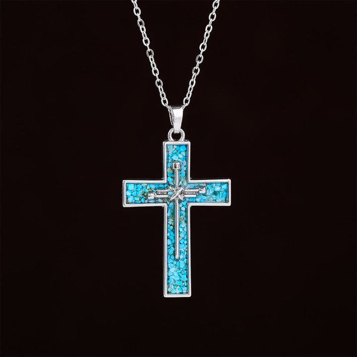 Turquoise Inlay Nail Cross Necklace: A Symbol of Christ’s Sacrificial Love
