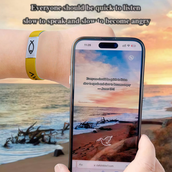 NFC Sacred Symbol Wristband: Unlocking Daily Divine Verses with a Tap