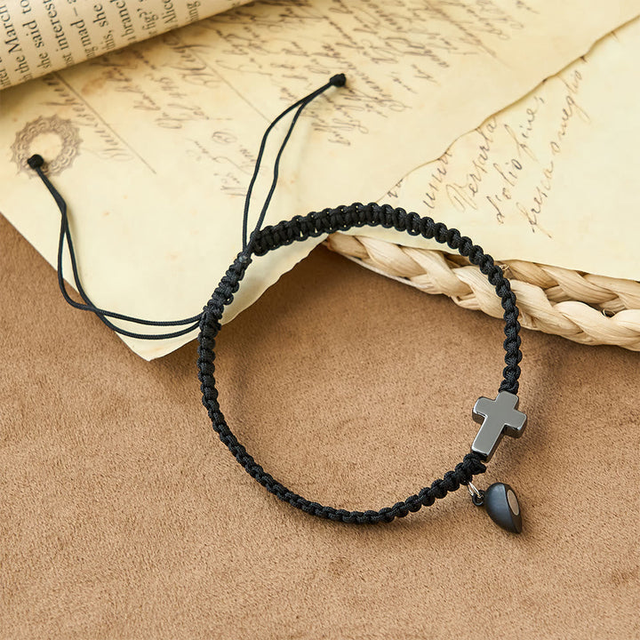 Magnetic Heart Cross Bracelet Set: A Symbol of Sacred Union and Enduring Love