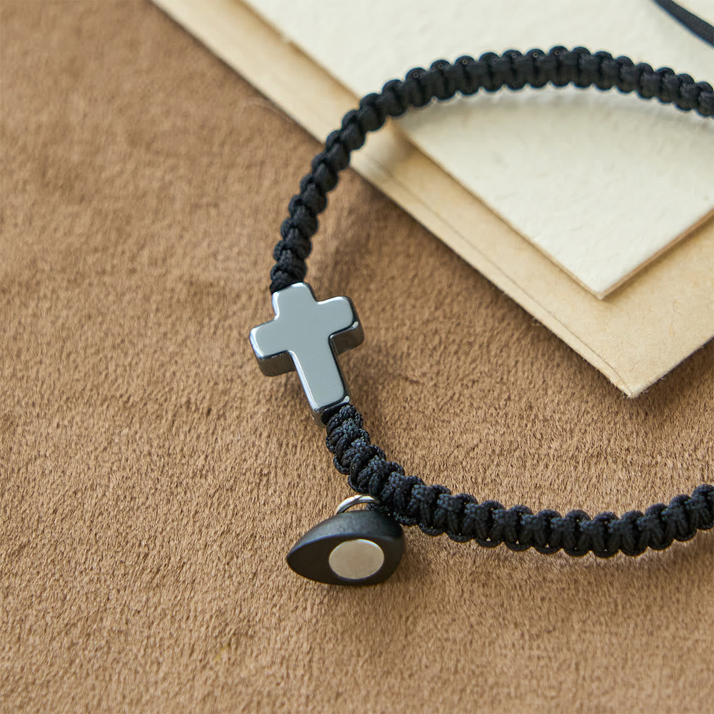 Magnetic Heart Cross Bracelet Set: A Symbol of Sacred Union and Enduring Love