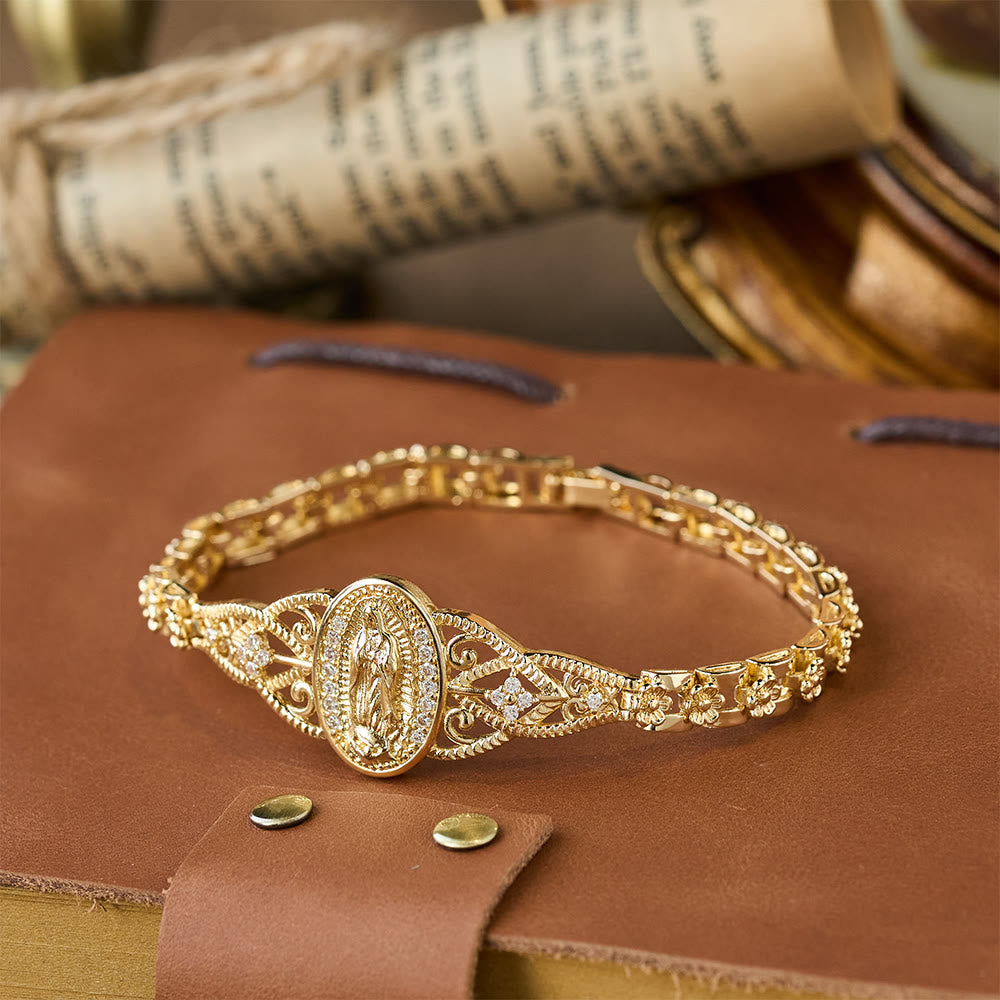 Golden Filigree Our Lady Bracelet Collection: A Symbol of Maternal Grace and Protection
