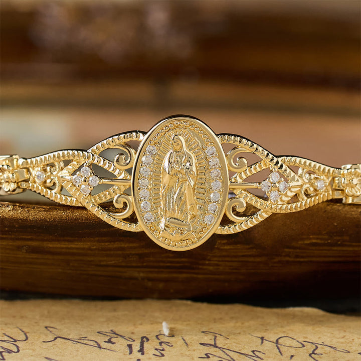 Golden Filigree Our Lady Bracelet Collection: A Symbol of Maternal Grace and Protection