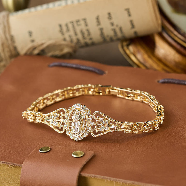 Golden Filigree Our Lady Bracelet Collection: A Symbol of Maternal Grace and Protection