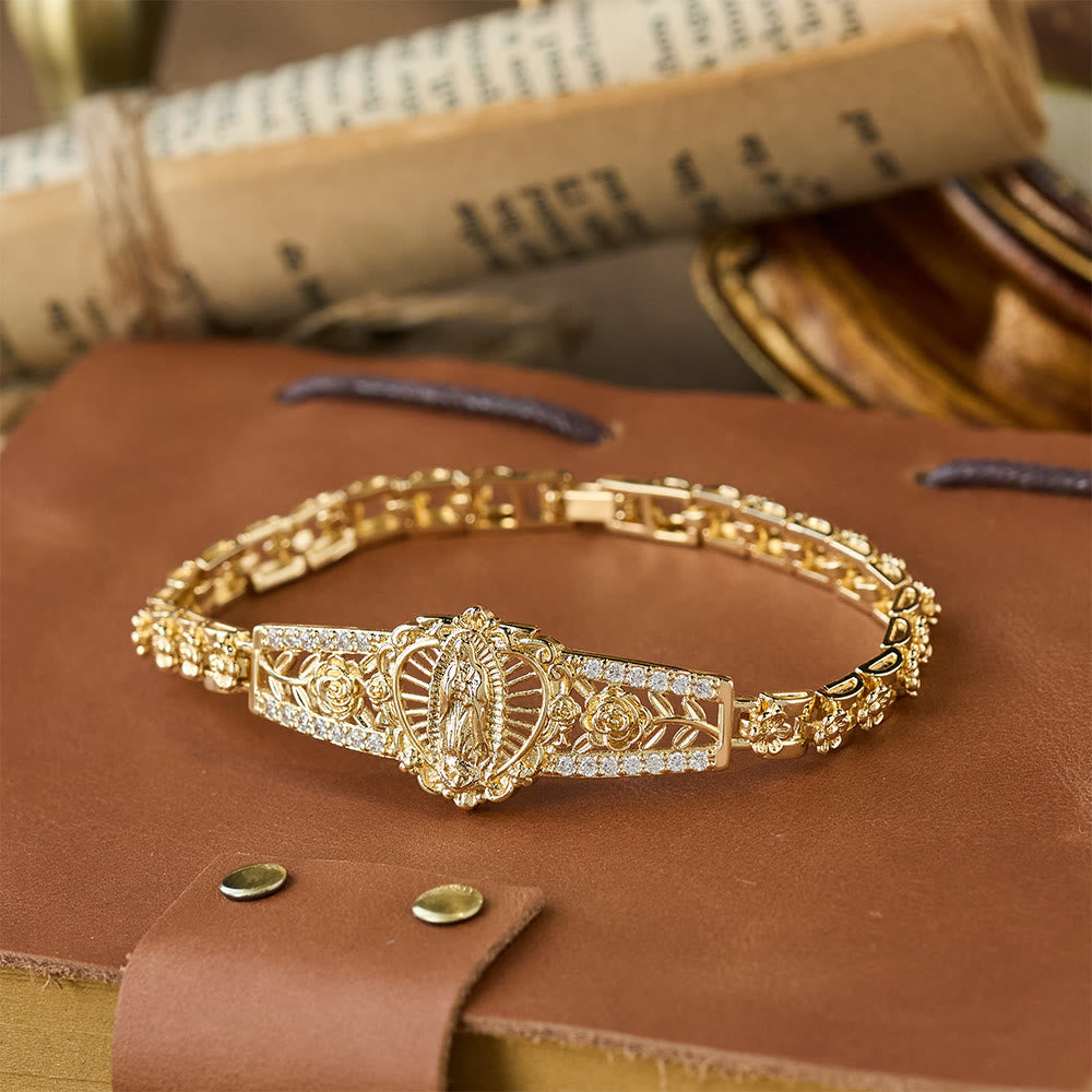 Golden Filigree Our Lady Bracelet Collection: A Symbol of Maternal Grace and Protection