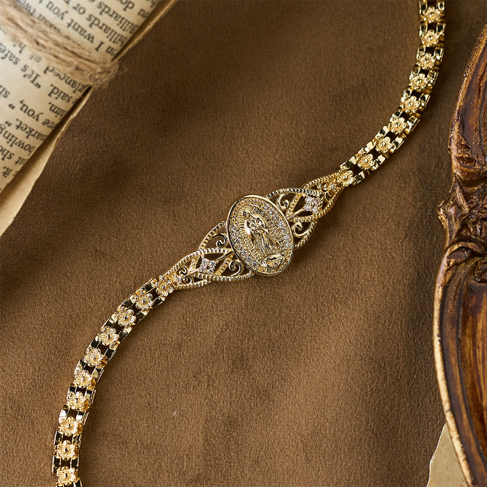 Golden Filigree Our Lady Bracelet Collection: A Symbol of Maternal Grace and Protection