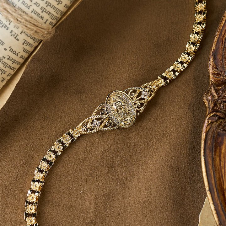 Golden Filigree Our Lady Bracelet Collection: A Symbol of Maternal Grace and Protection