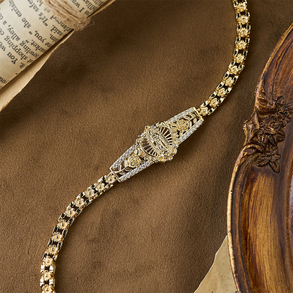 Golden Filigree Our Lady Bracelet Collection: A Symbol of Maternal Grace and Protection