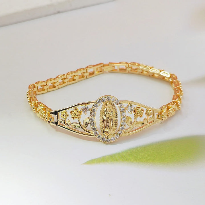 Golden Filigree Our Lady Bracelet Collection: A Symbol of Maternal Grace and Protection