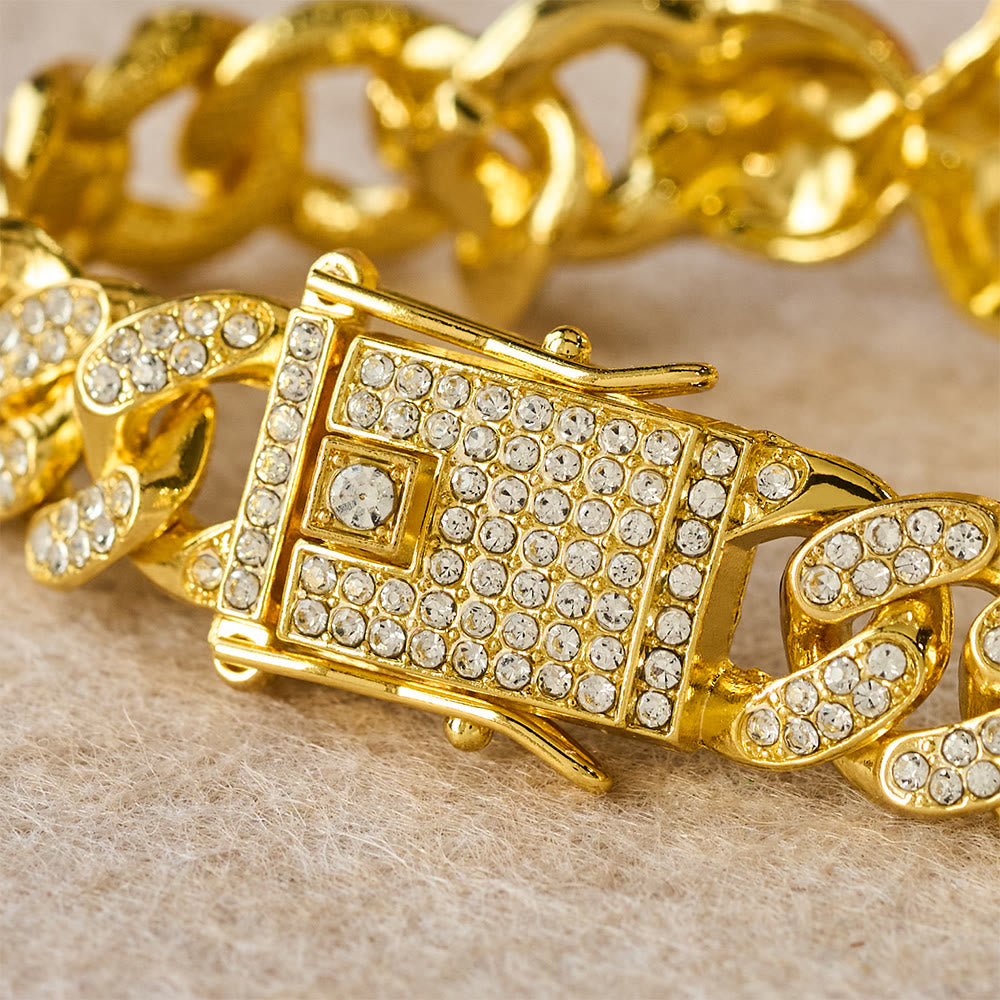 St. Jude with Green Robe Zircon Curb Bracelet: A Symbol of Sacred Grace and Protection