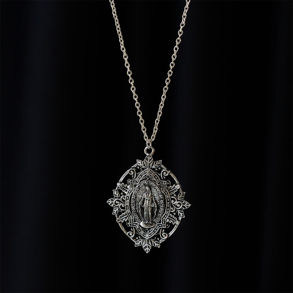 Filigree Our Lady Medallion Necklace: A Symbol of Maternal Grace and Protection