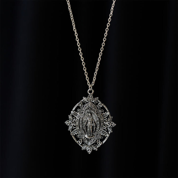 Filigree Our Lady Medallion Necklace: A Symbol of Maternal Grace and Protection
