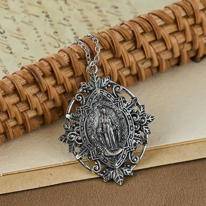 Filigree Our Lady Medallion Necklace: A Symbol of Maternal Grace and Protection