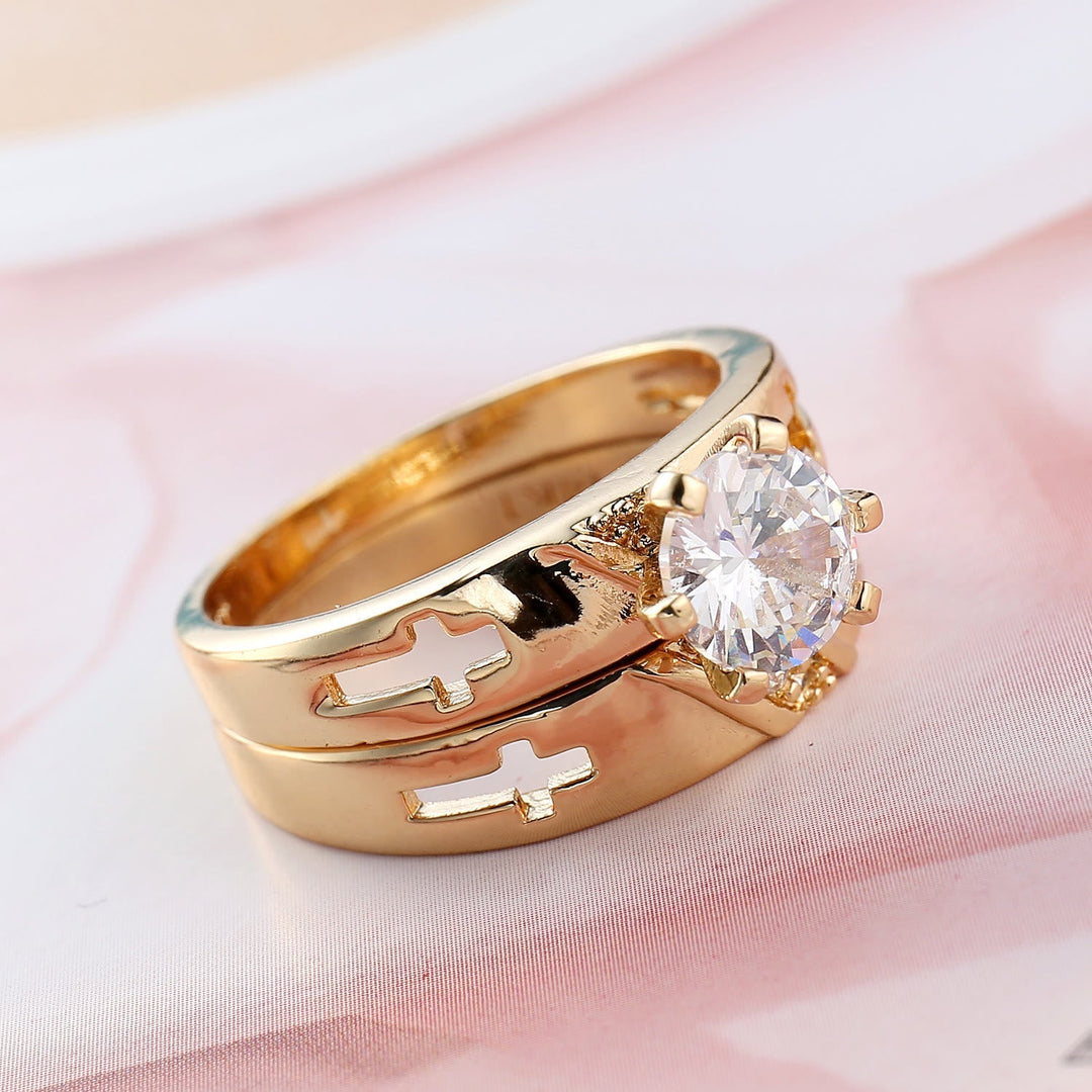 Stackable Cross Band Ring Set: Timeless Symbol of Faith & Eternal Light
