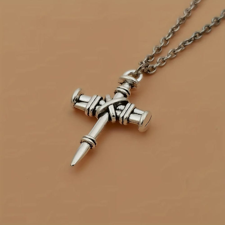 Nail Cross Link Necklace: A Symbol of Sacred Strength and Redemption