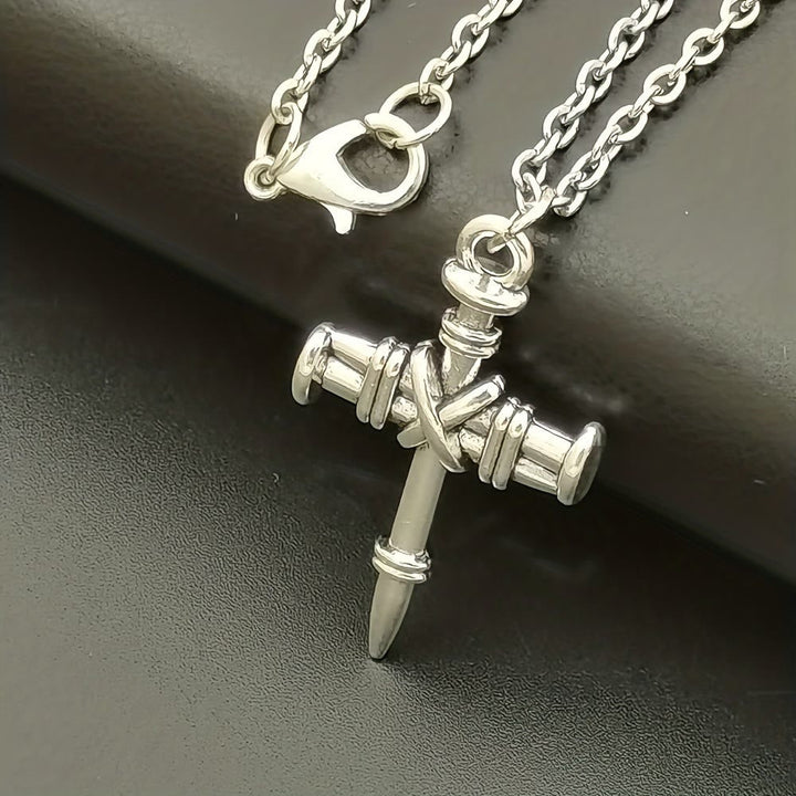 Nail Cross Link Necklace: A Symbol of Sacred Strength and Redemption