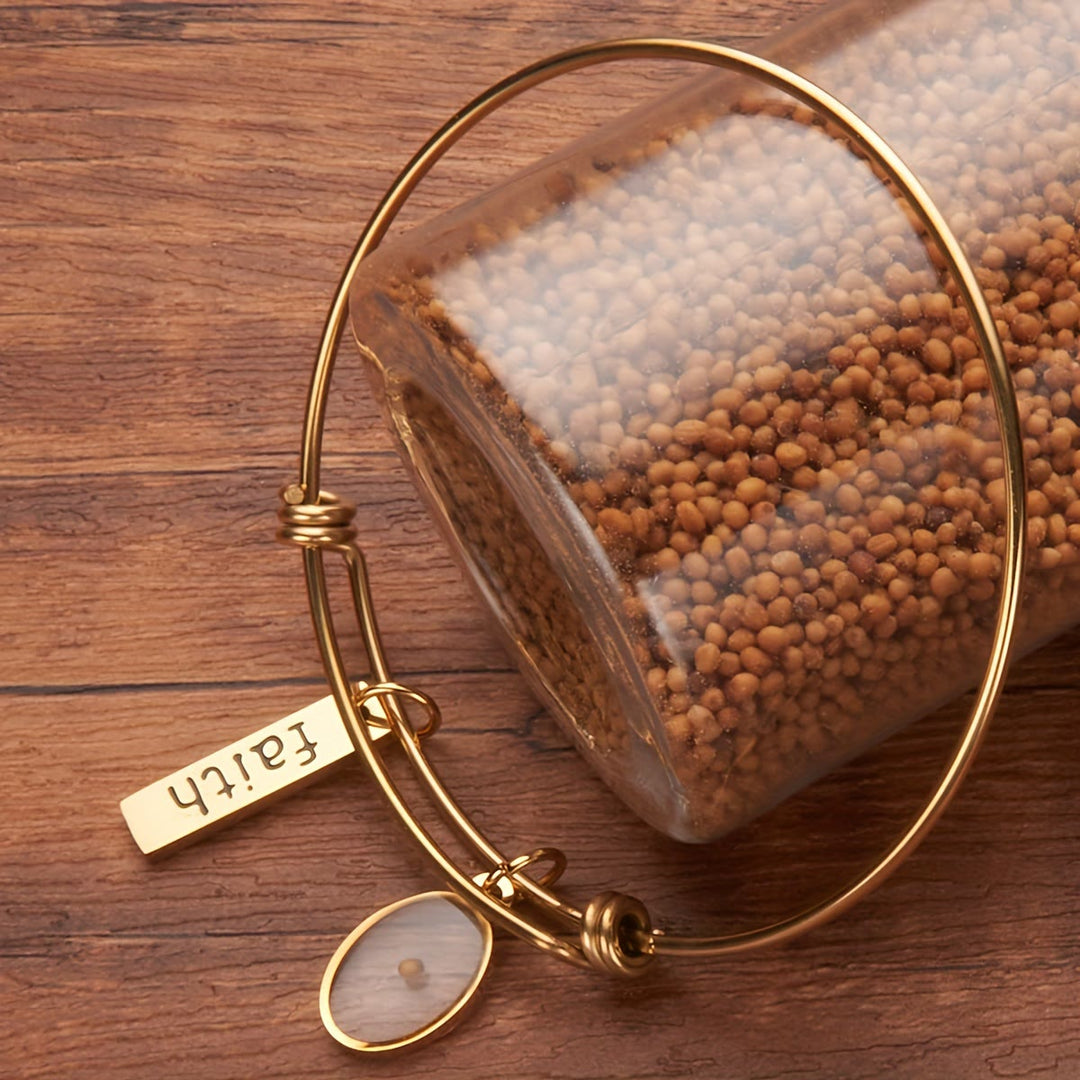 Mustard Seed Faith Charm Bangle: Carry Faith Close to Heart