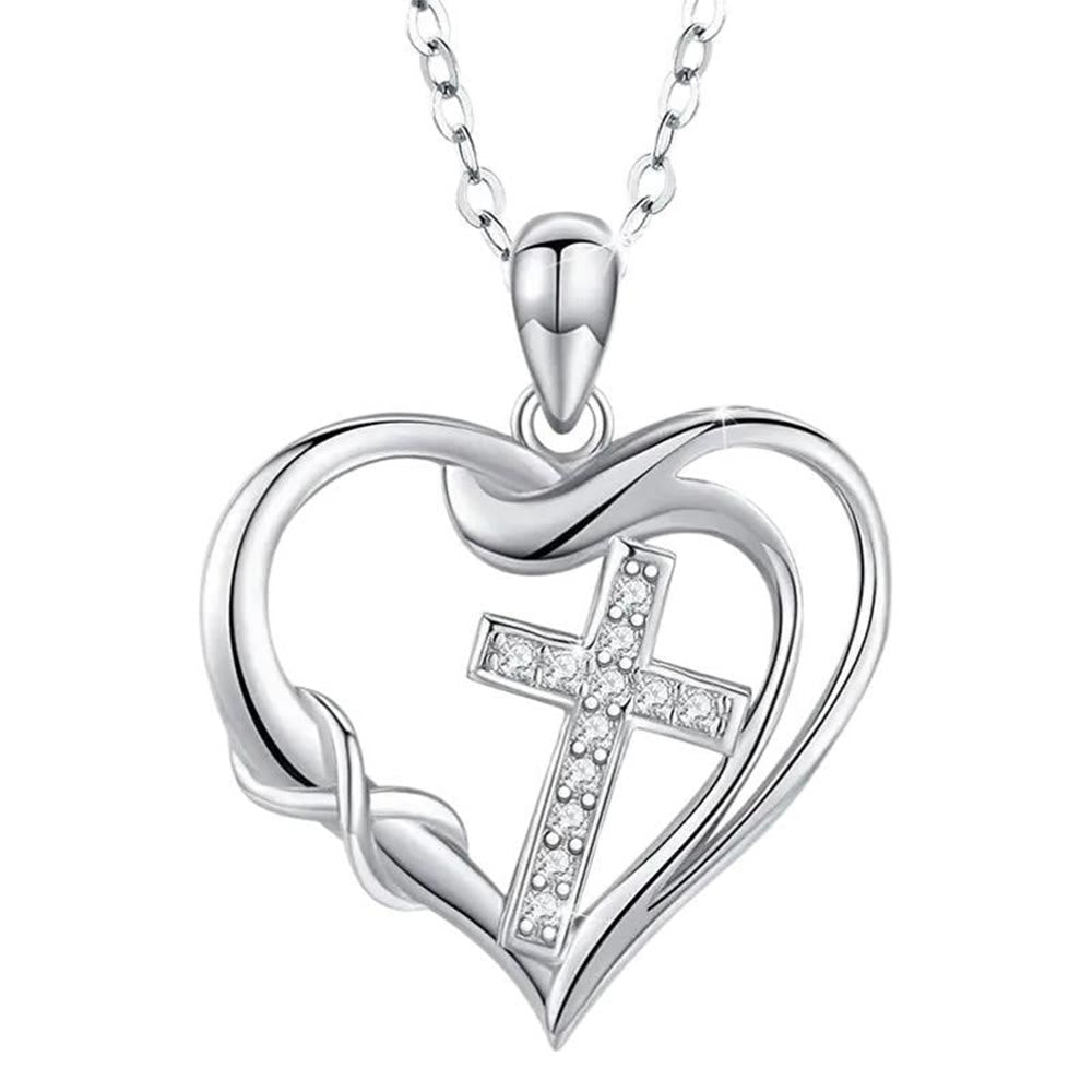 Heart & Cross Necklace: Devotion & Timeless Elegance