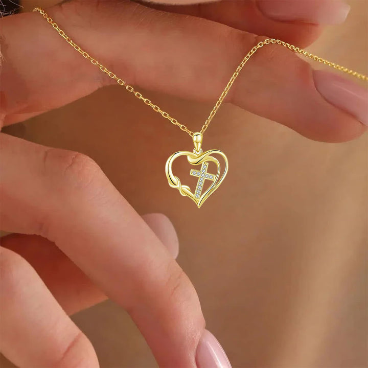 Heart & Cross Necklace: Devotion & Timeless Elegance