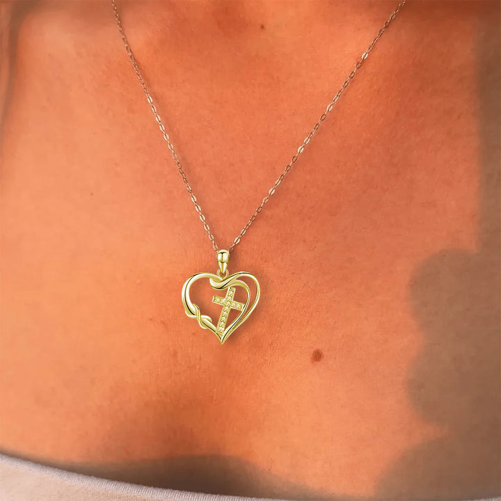 Heart & Cross Necklace: Devotion & Timeless Elegance